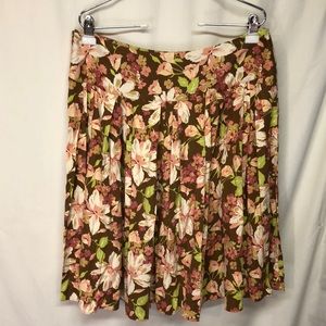 Tommy Bahama 14 Silk Blend Pleated Skirt Fit Flare
